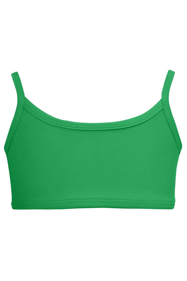 Girls UPF 50+ Bikini Swim Top, Main, color, Elf Green