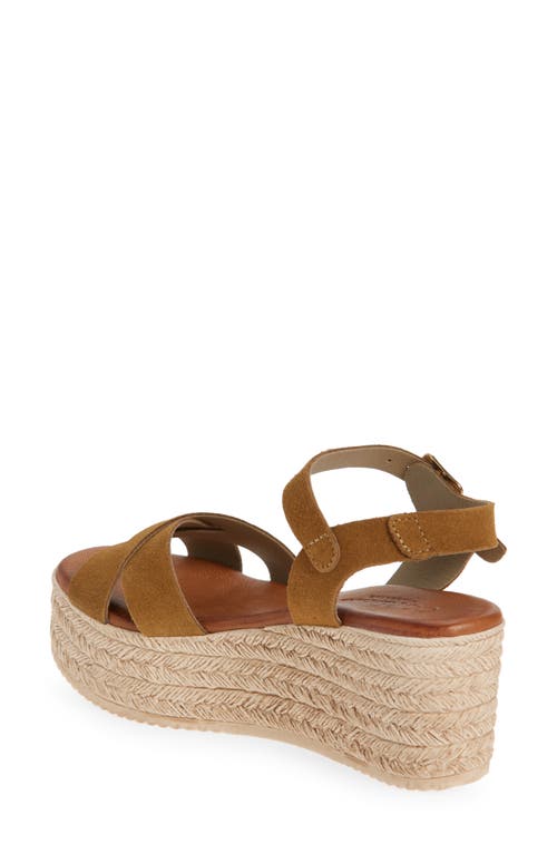 Cordani Bazil Espadrille Ankle Strap Platform Wedge Sandal In Cuero