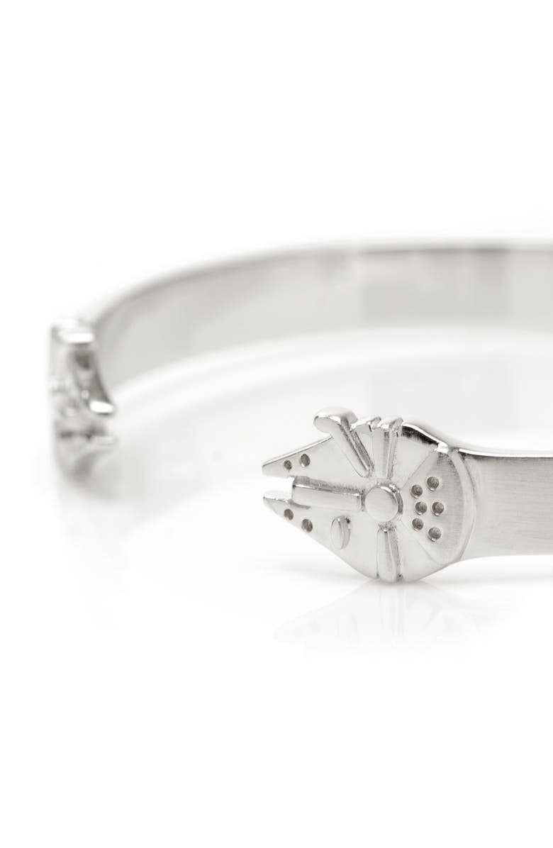 Cufflinks, Inc. Men's Millenium Falcon Cuff Bracelet, Alternate, color, Silver