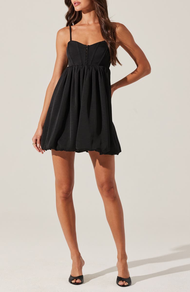 ASTR the Label Bustier Bubble Hem Babydoll Dress, Main, color, 