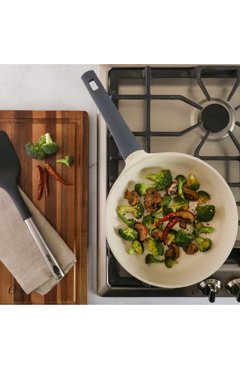 OSTER Rooney 10 Inch Ceramic Nonstick Cast Aluminum Frying Pan, Alternate, color, Grey