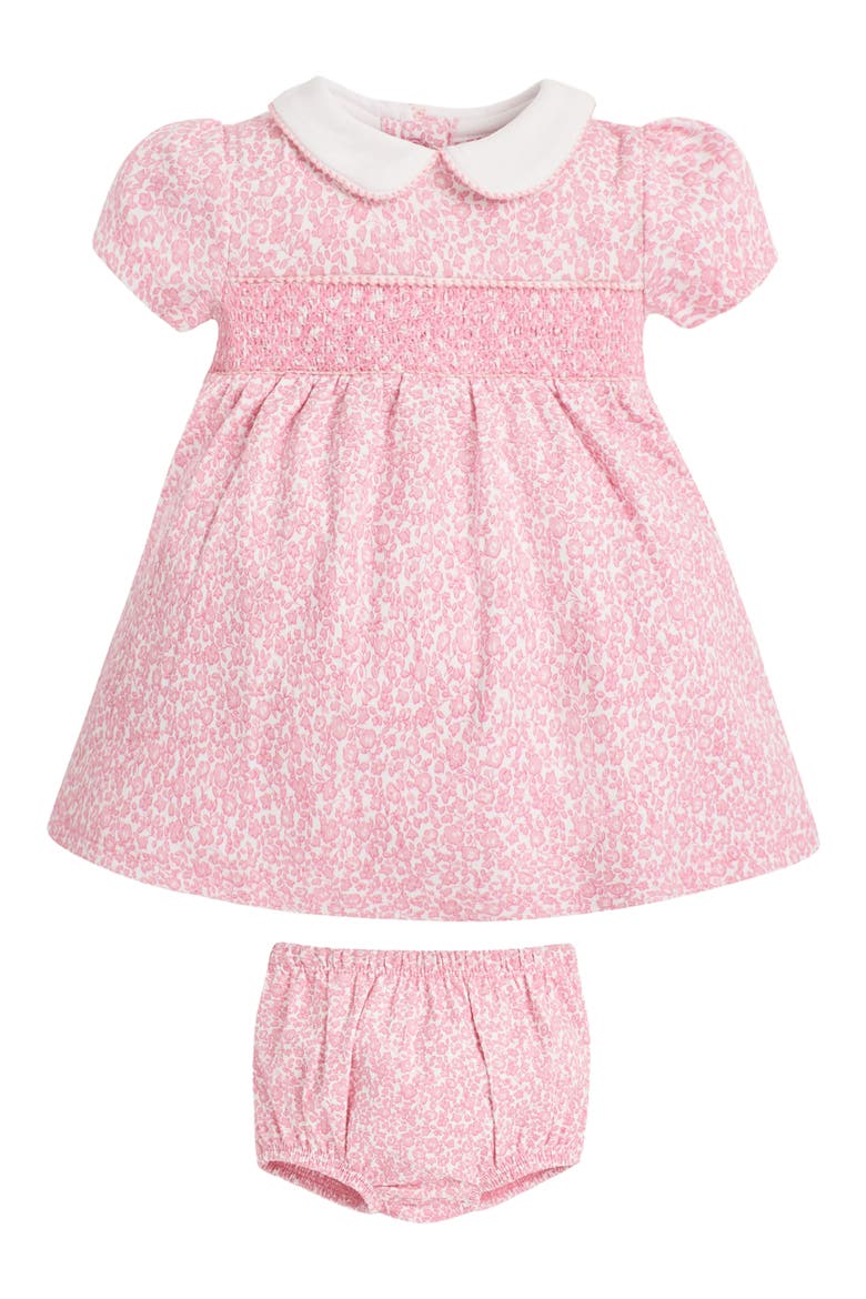 Floral Smocked Cotton Dress, Main, color, PINK
