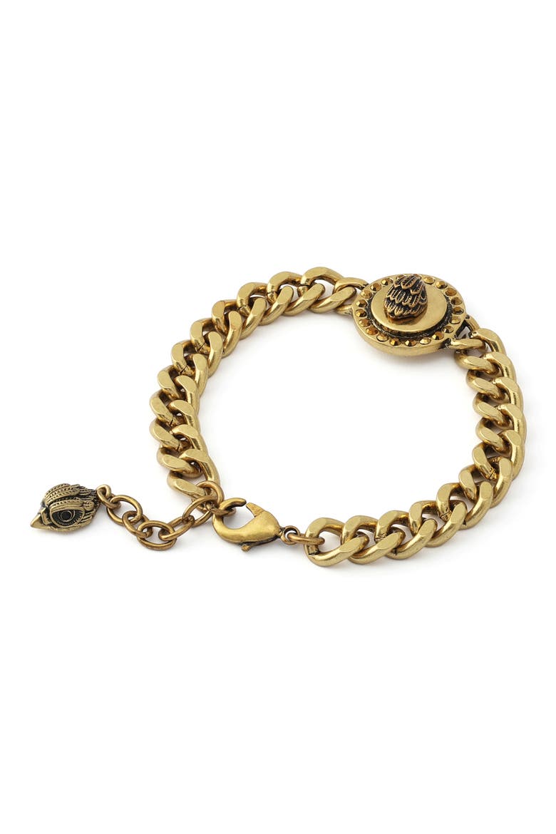 Mansion Eagle Chain Flex Bracelet, Alternate, color, BRASS