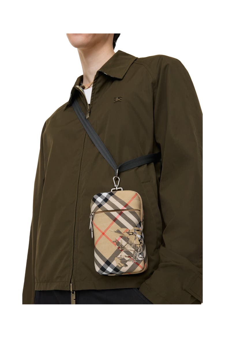 Check Phone Bag, Alternate, color, Sand beige
