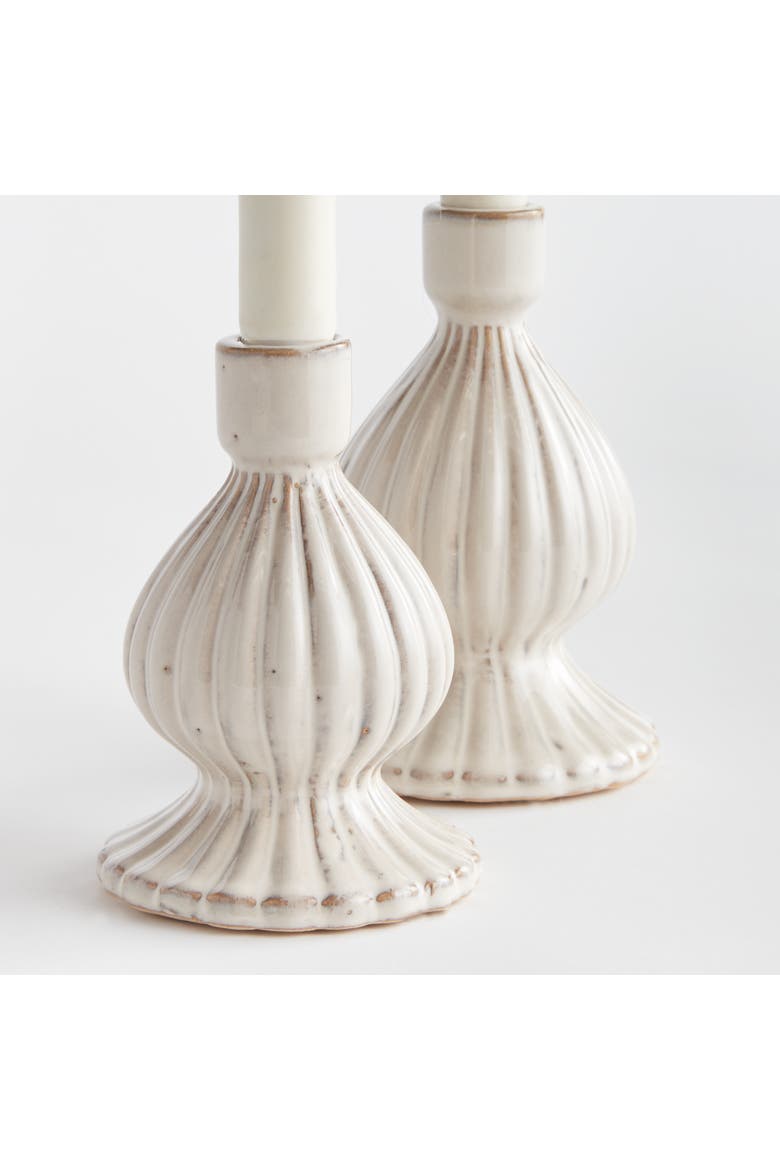 Mela Taper Candle Holders Set of 2, Alternate, color, Off-White