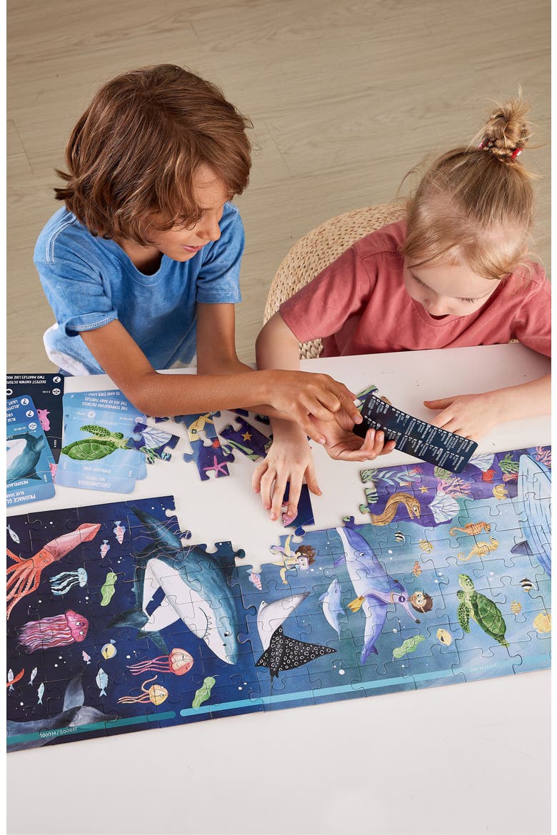 Ocean Life Puzzle 200-Piece Glow-in-the-Dark Puzzle, Alternate, color, MULTIPLECOLOR