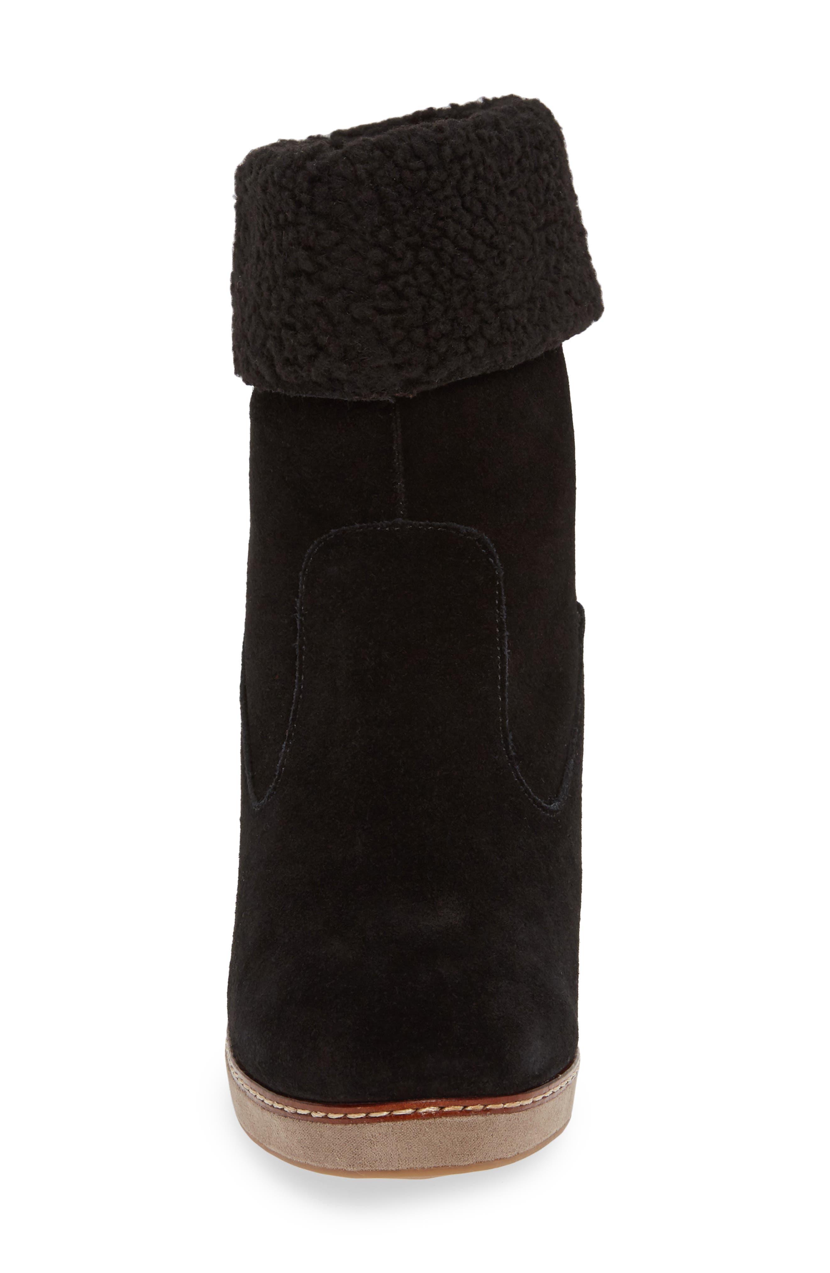 Holliston Wedge Bootie, Alternate, color, BLACK SUEDE