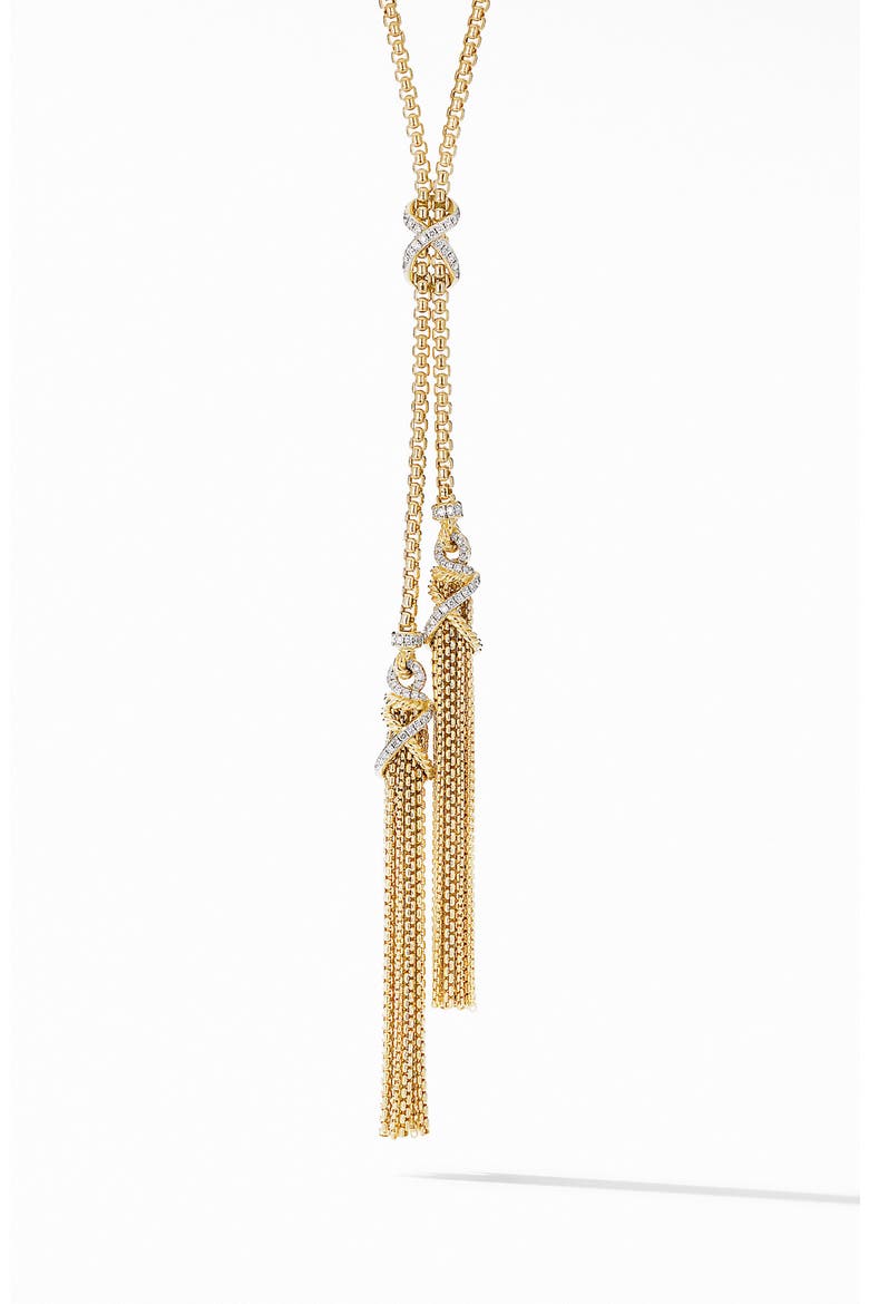 Helena Pavé Diamond Tassel Necklace, Main, color, DIAMOND
