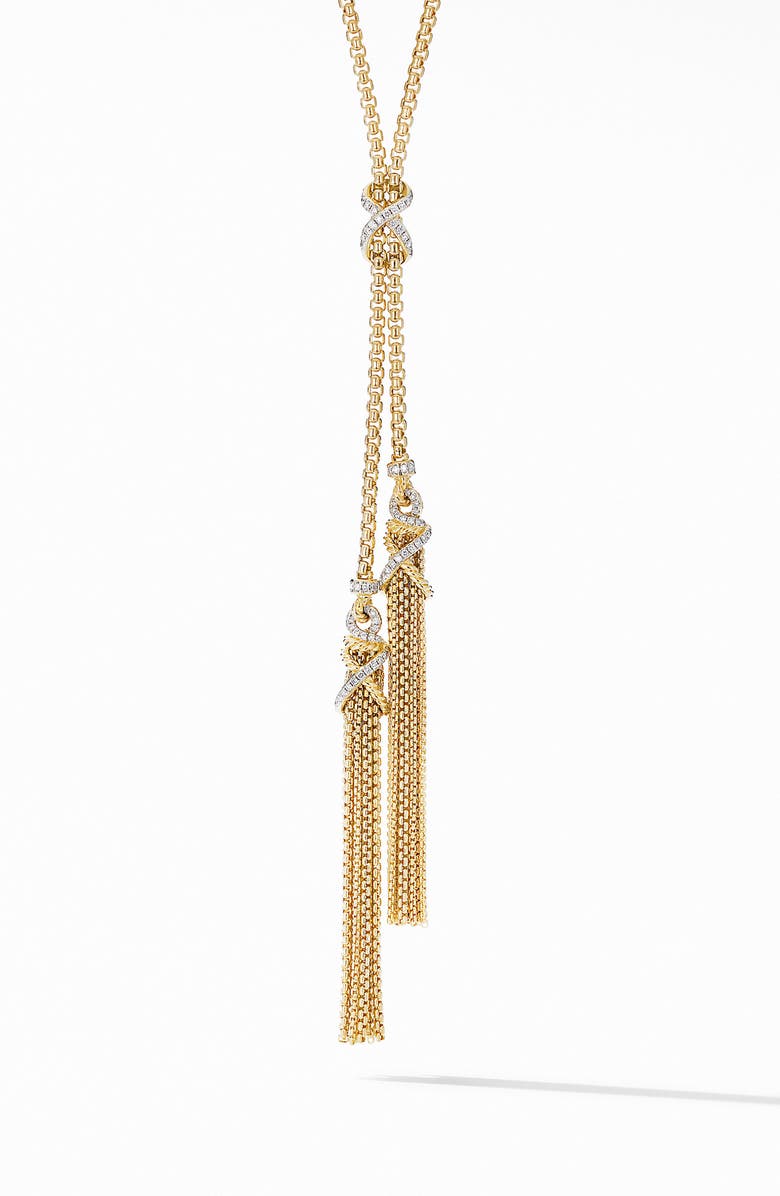 David Yurman Helena Pavé Diamond Tassel Necklace, Main, color, 