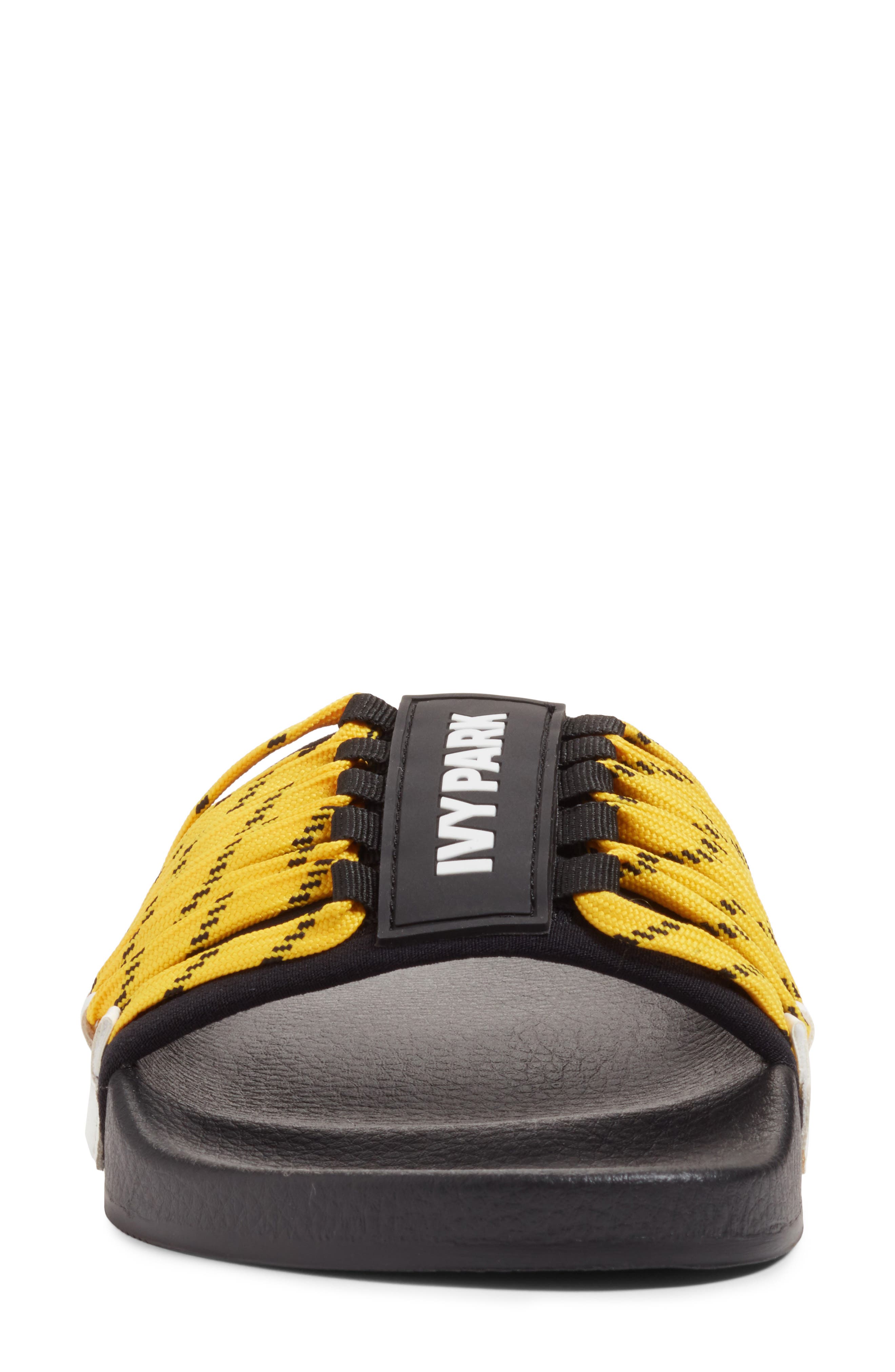 Lace-Up Slide Sandal, Alternate, color, BLACK