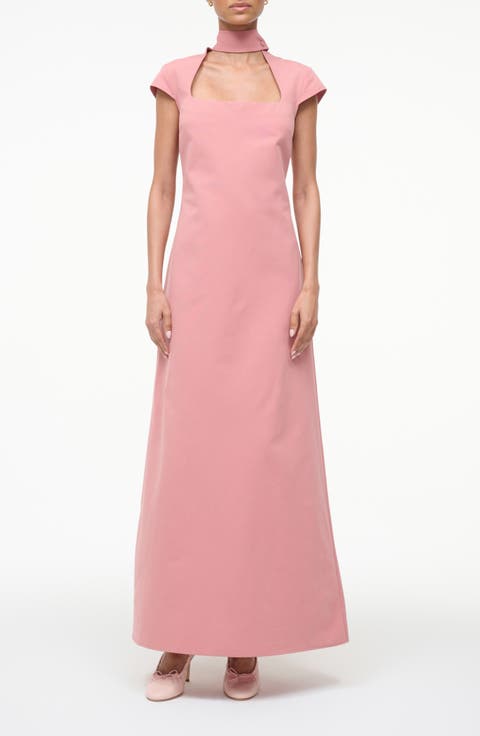 Ingrid Scarf Cap Sleeve A-Line Dress