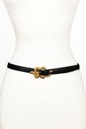Raina Belts Small Snake Buckle Leather Belt