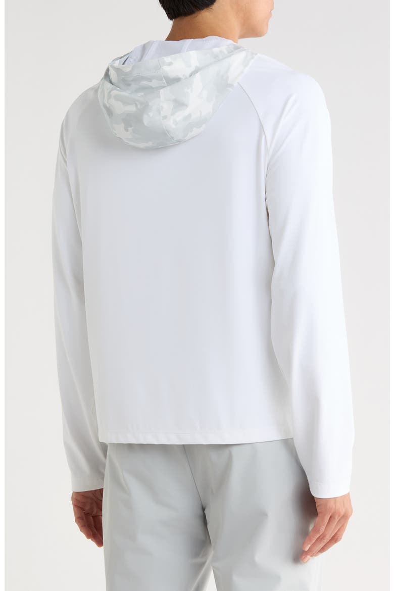 Hybrid Quarter Zip Golf Hoodie, Alternate, color, SNOW CAMO