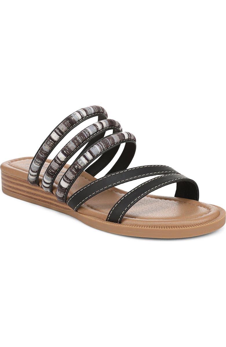 Blowfish Malibu August Slide Sandal, Main, color, Black Faux Leather