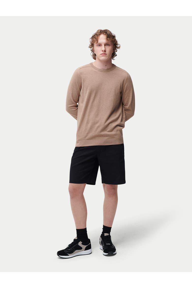 Men's Crewneck Cotton Silk Cashmere Blend Sweater, Alternate, color, timber wolf