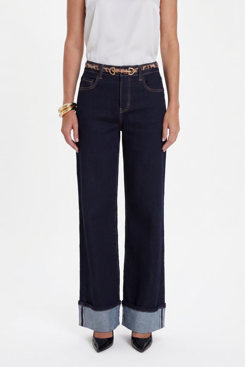 Claire Palazzo Cuff Jean, Main, color, Indigo