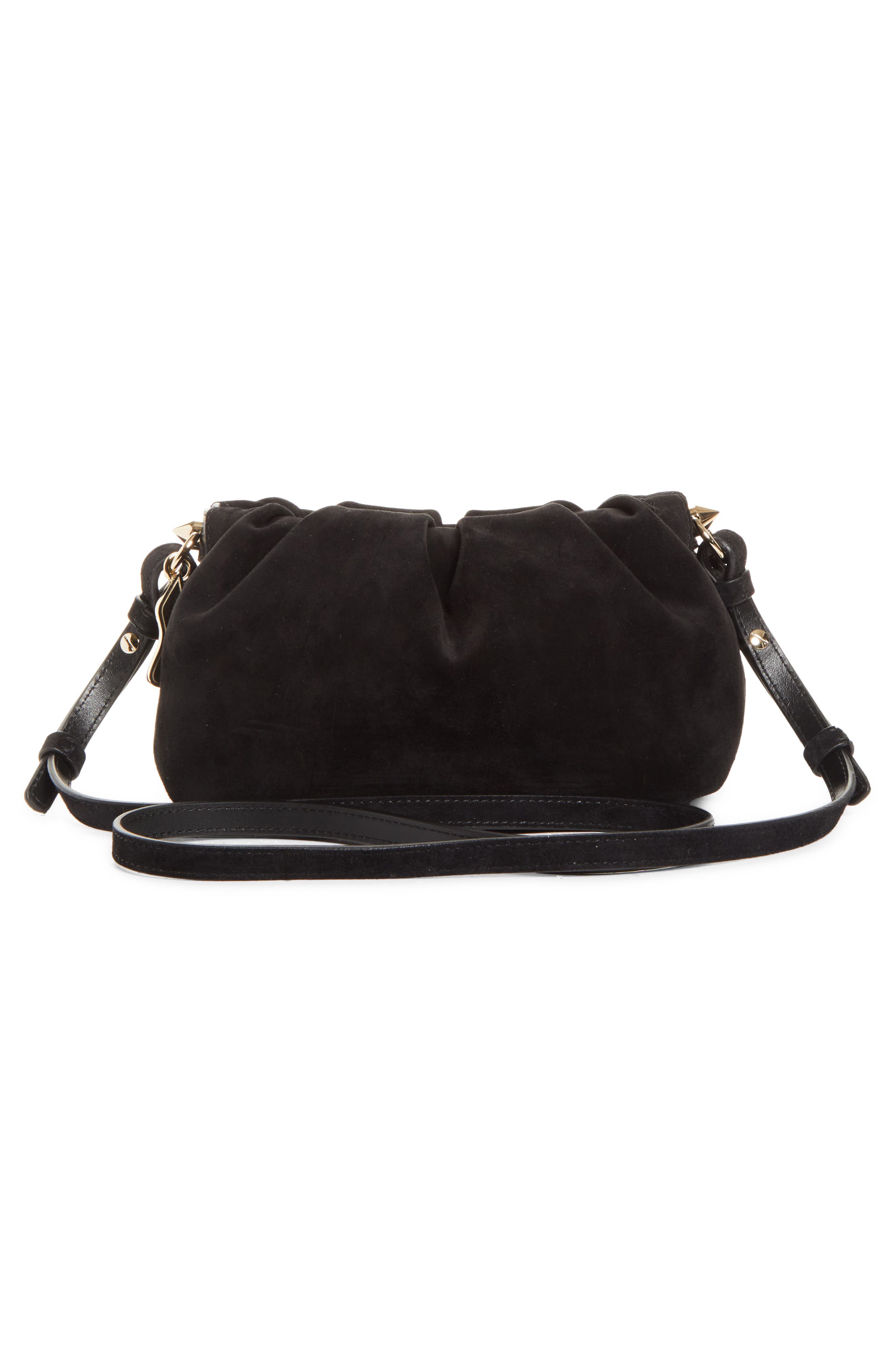 Mini Eva Suede Crossbody Bag, Alternate, color, BK01 BLACK