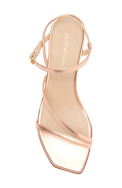 Stuart Weitzman Oasis 50 Wedge Sandal In Rose Gold