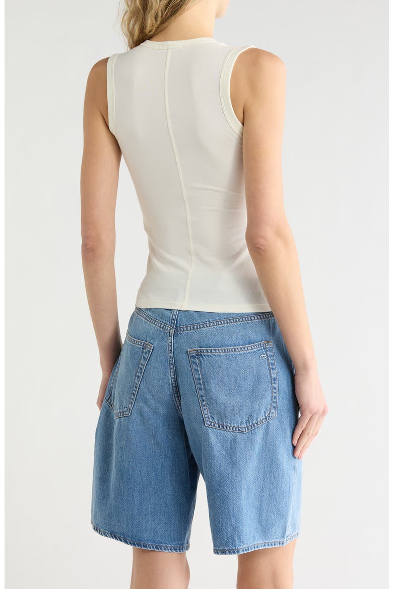Lucy V-Neck Sleeveless Top, Alternate, color, CHALK