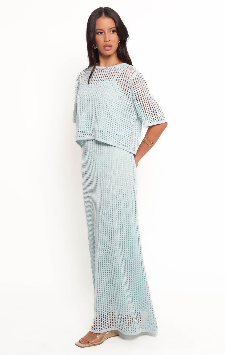 Petal & Pup Kinnie Open Stitch Sweater & Skirt Set, Alternate, color, Light Blue