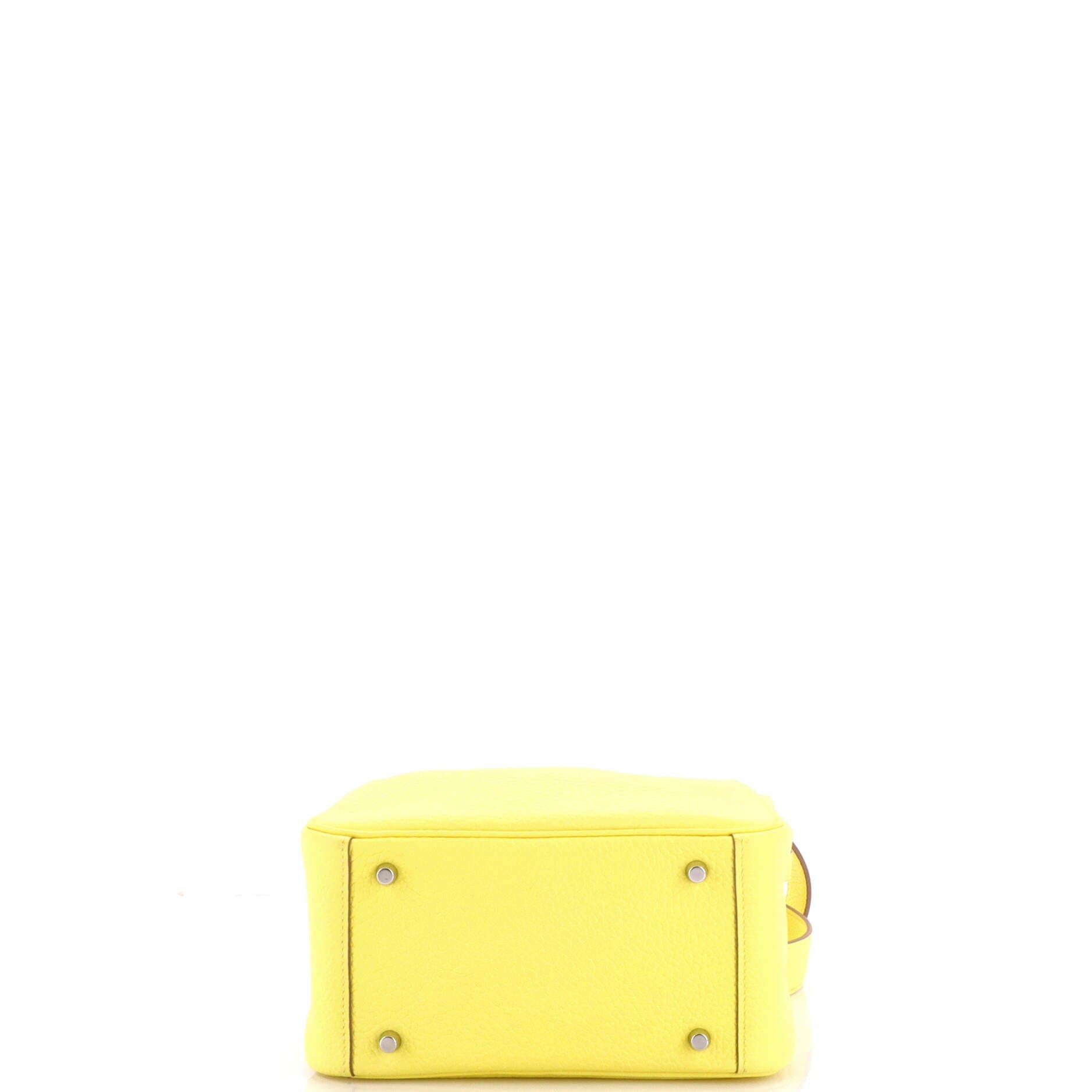 Pre-Owned Hermes Lindy Bag Clemence Mini, Alternate, color, Limoncello
