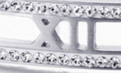 Adornia Roman Numeral Bangle Bracelet In Silver