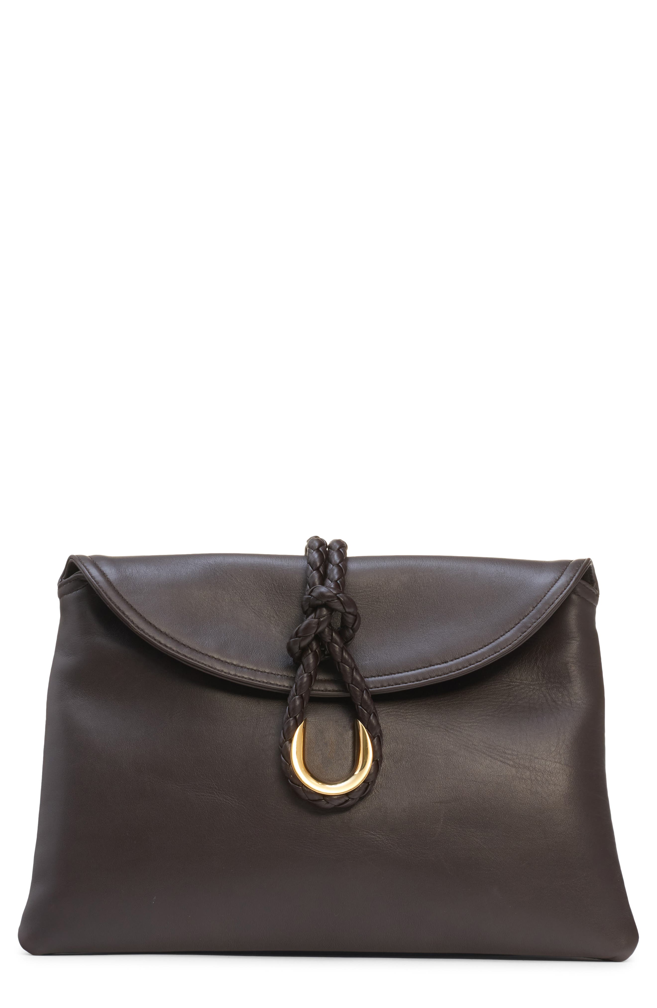 Medium Liberta Leather Shoulder Bag, Main, color, FONDANT