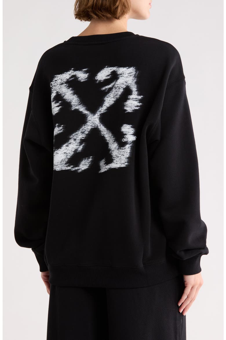 Embroidered Crewneck Sweatshirt, Alternate, color, BLACK NIGHT