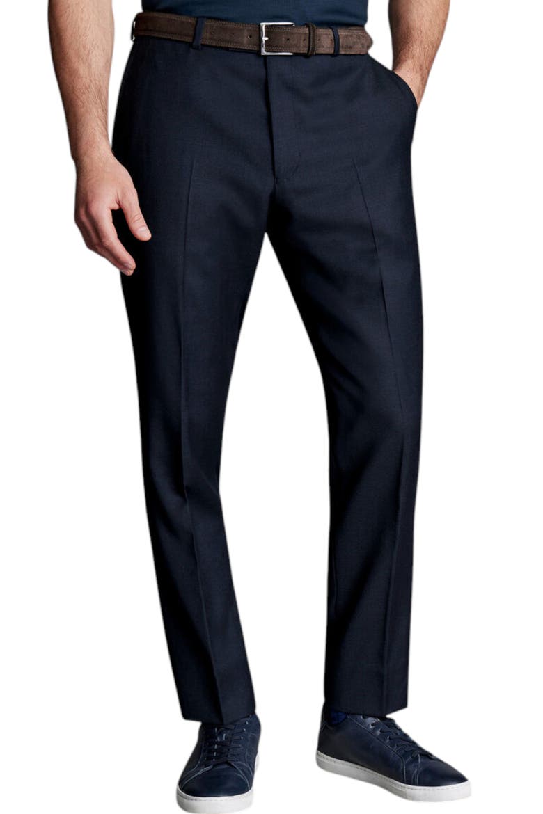 Slim Fit Natural Stretch Twill Suit Pants, Main, color, NAVY