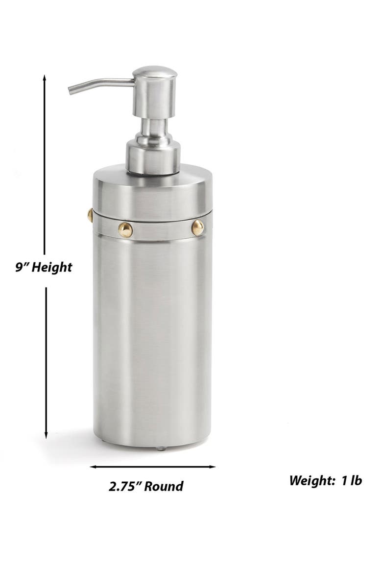 ROSELLI TRADING COMPANY Rivets Lotion Pump, Main, color, Silver