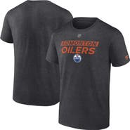 FANATICS Men's Fanatics Heather Charcoal Edmonton Oilers Authentic Pro Core Primary T-Shirt