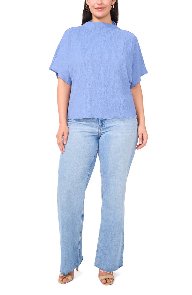 Vince Camuto Pucker Knit Top, Alternate, color, Serene Sky