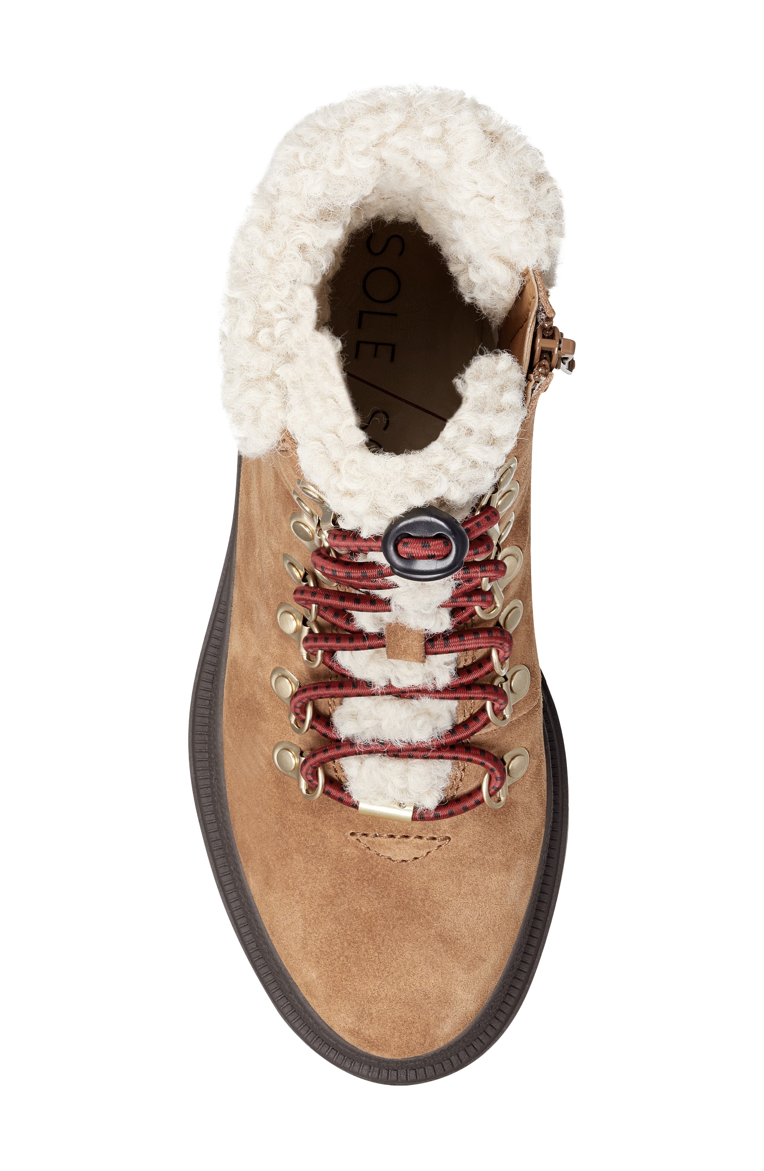 Eavan Faux Shearling Bootie, Alternate, color, TAWNY BROWN SUEDE