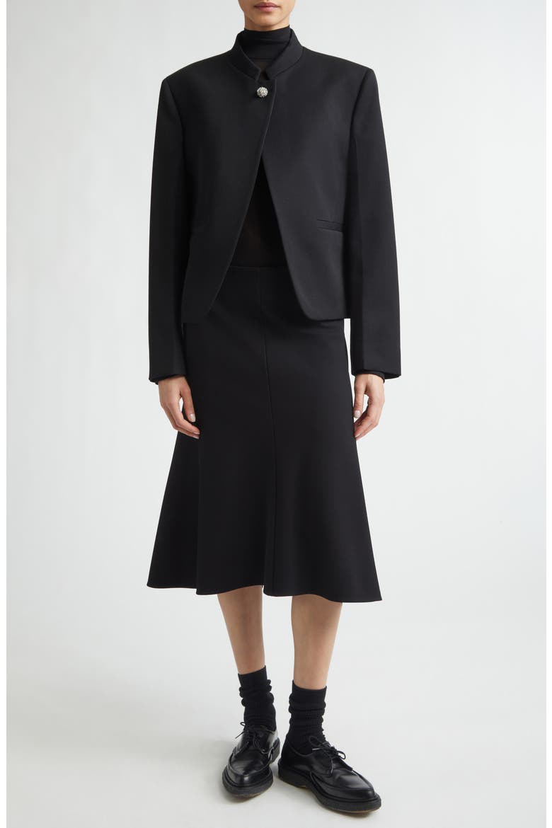 High Low Midi Skirt, Alternate, color, BLACK