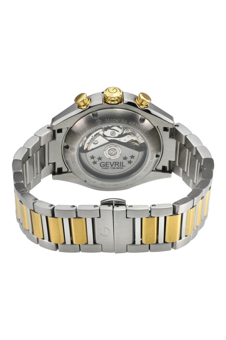 Ascari Chronograph Quartz Bracelet Watch, 42mm, Alternate, color, TWO TONE IPYG/ SS