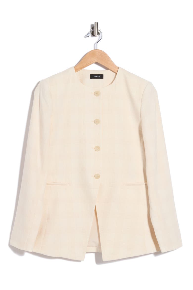 Modern Check Jacket, Main, color, BEIGE MULTI