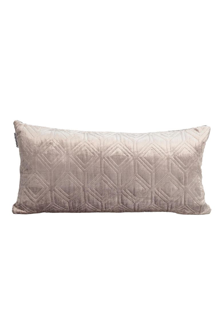 Tufted Velvet Oblong Throw Pillow, Main, color, TAUPE