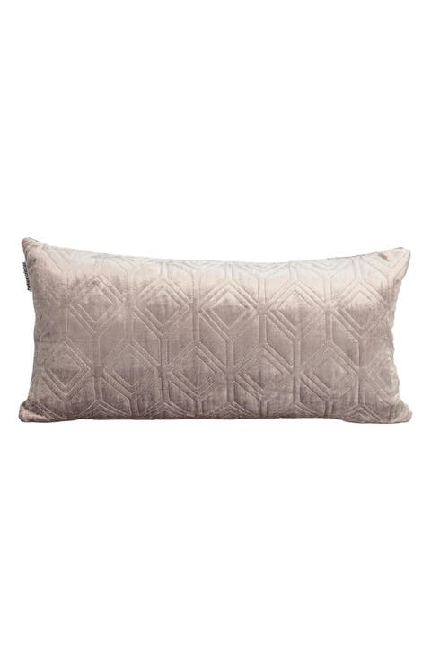 Tufted Velvet Oblong Throw Pillow
