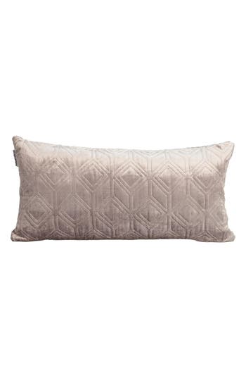 Parkland Collection Tufted Velvet Oblong Throw Pillow In Taupe