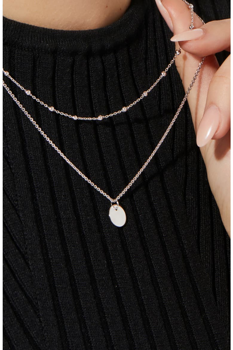 Coin Necklace Set - Willow, Alternate, color, Silver