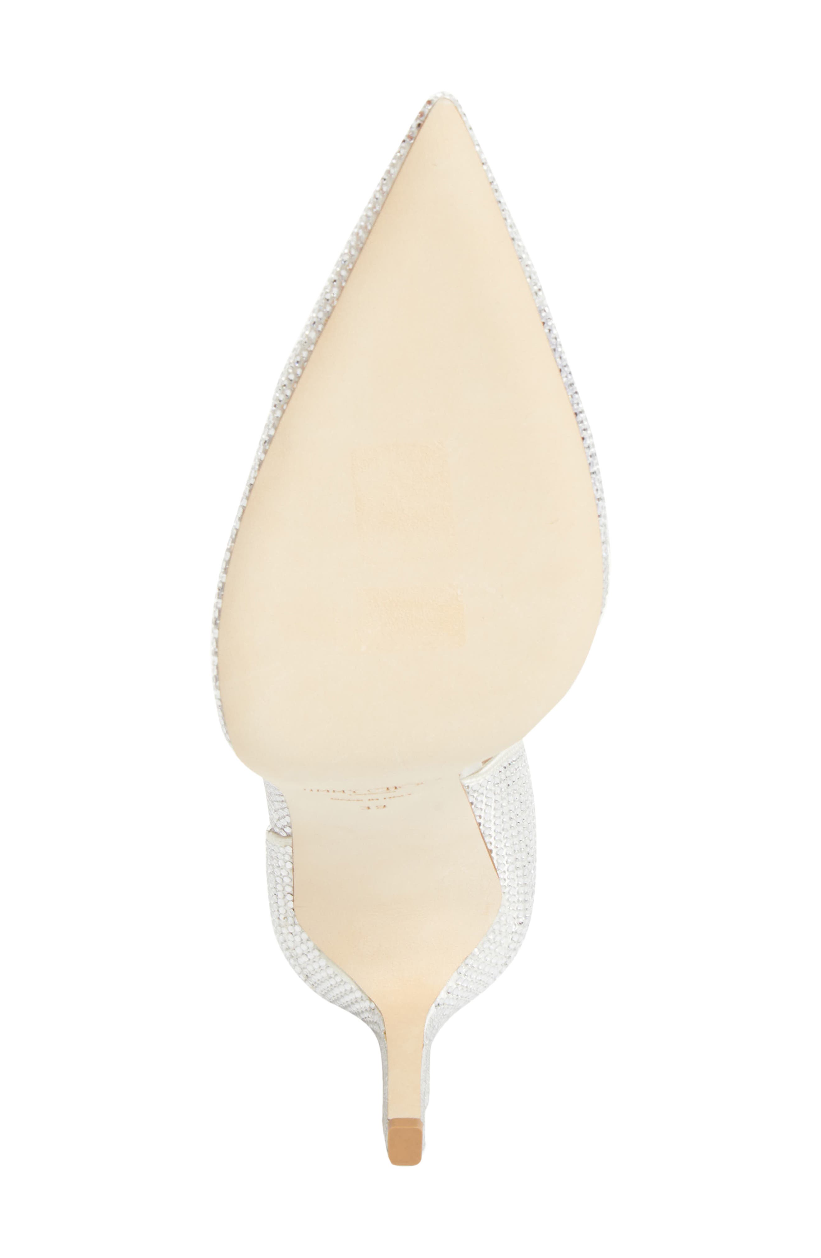 Brigitte Crystal Embellished Half d'Orsay Pump, Alternate, color, IVORY/ CRYSTAL