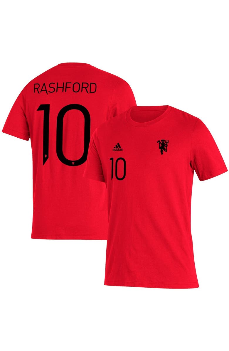 adidas Men's adidas Marcus Rashford Red Manchester United Name & Number Amplifier T-Shirt, Alternate, color, 