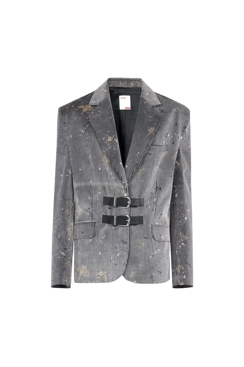Pure Cotton Your *Itch Velvet Blazer Jacket, Alternate, color, grey