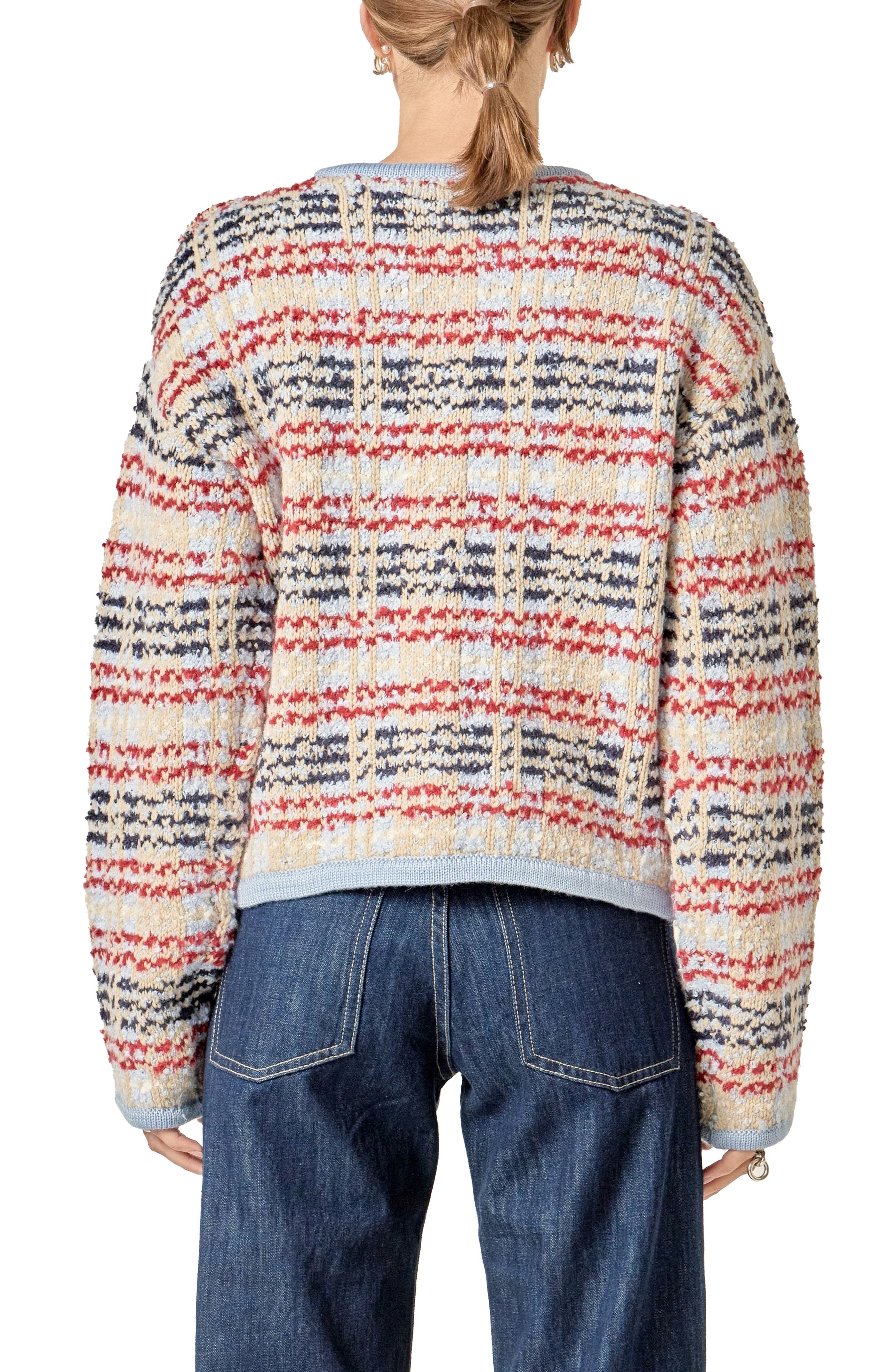 Textured Stripe Wool Blend Jacket - image 4