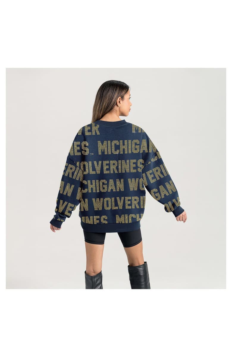 GAMEDAY COUTURE Women's Gameday Couture  Navy Michigan Wolverines Hype Era Sweatshirt, Alternate, color, Navy