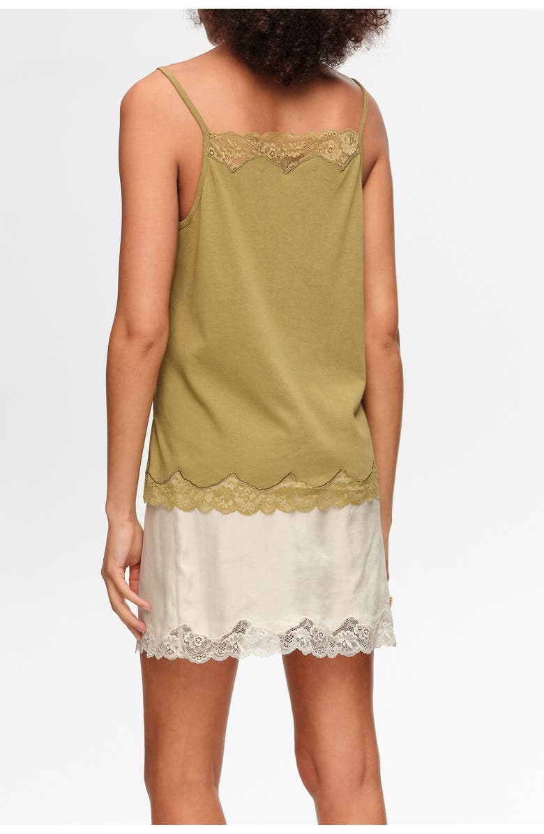 Bimba y Lola Lace Strappy Top, Alternate, color, Khaki