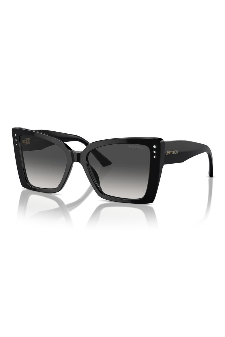 54mm Butterfly Sunglasses, Alternate, color, BLACK / GRADIENT GREY
