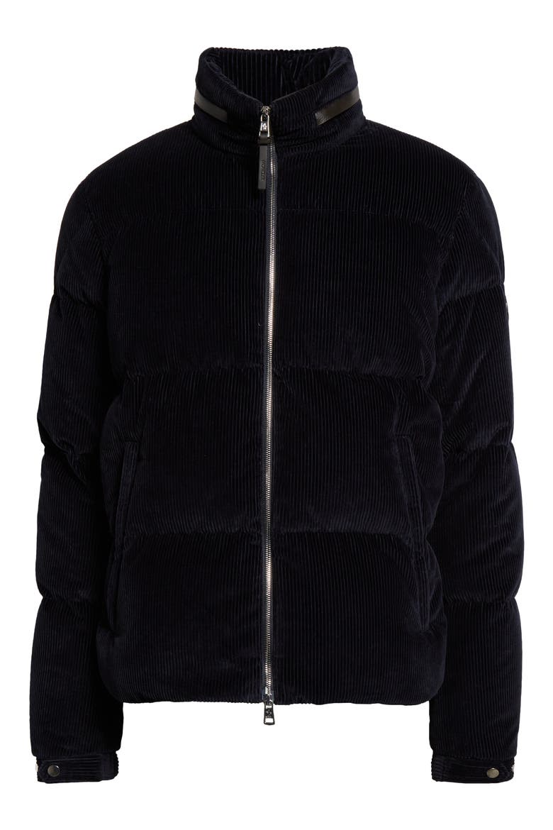 Besbre Quilted Corduroy Short Down Puffer Jacket, Alternate, color, NIGHT SKY