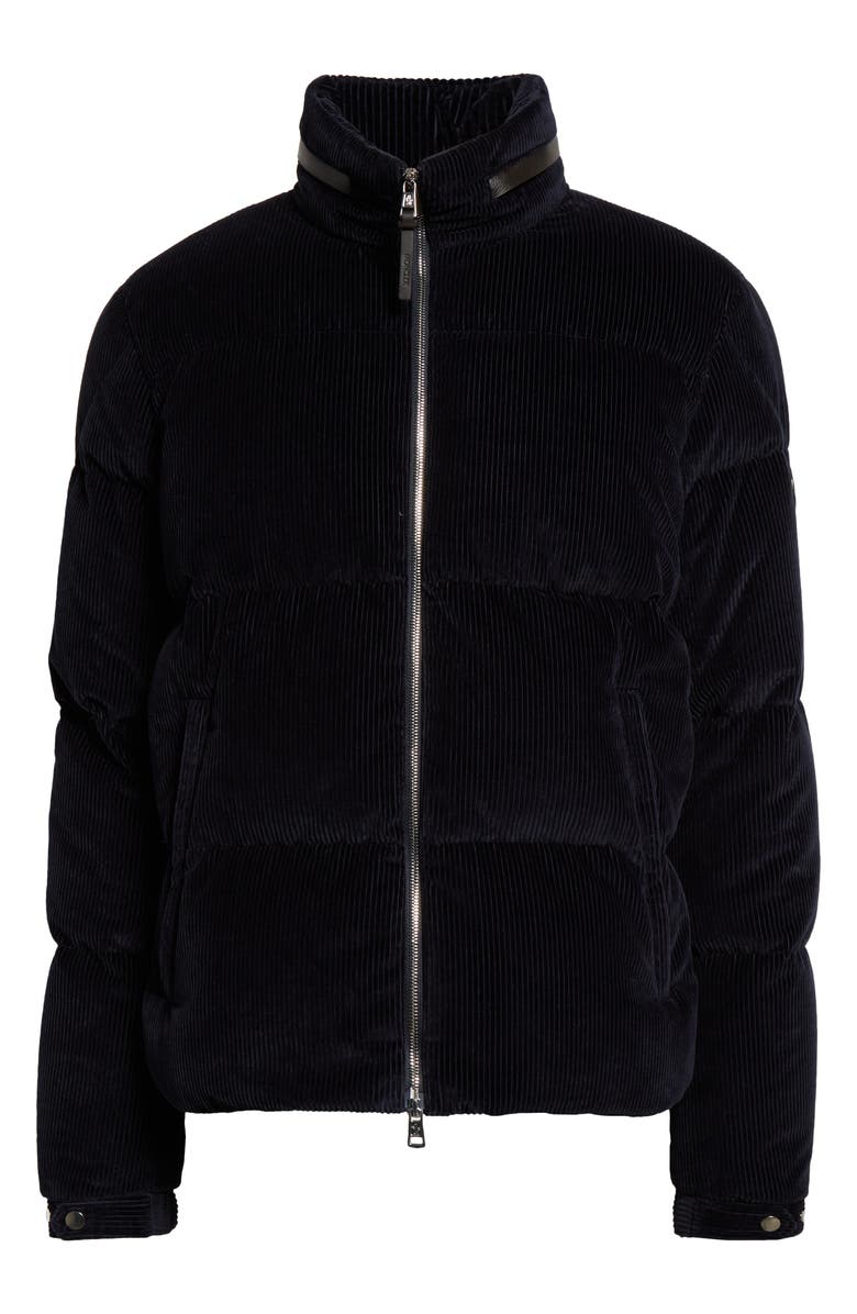 Moncler Besbre Quilted Corduroy Short Down Puffer Jacket, Alternate, color,