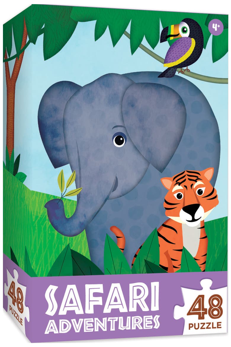 Safari Adventures 48 Piece Value Puzzle, Main, color, Multicolor